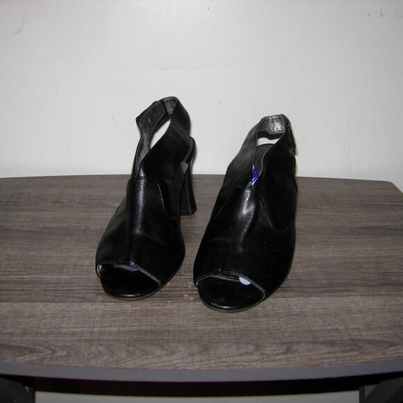 Life Stride Peep Toe Ciara Black Sling Back Heel Bootie 9.5 - Picture 2 of 6